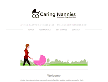 Tablet Screenshot of caringnannies.com